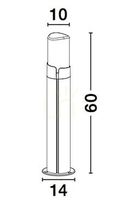 Luces Exclusivas CONTRAMAESTRE LE71578 garden bollard light, dark grey, E27 small 3