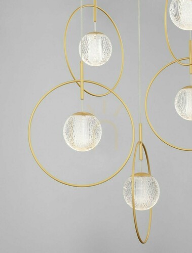 Check Luces Exclusivas BACATA LE43201 Gold LED Pendant Light, 32 W, 3000 K