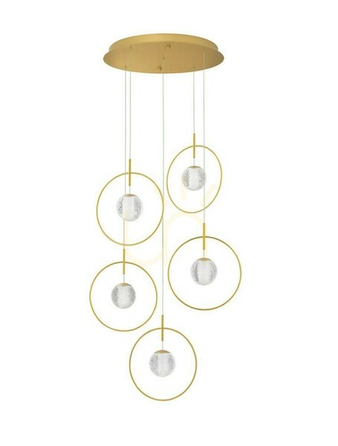 Check Luces Exclusivas BACATA LE43201 Gold LED Pendant Light, 32 W, 3000 K