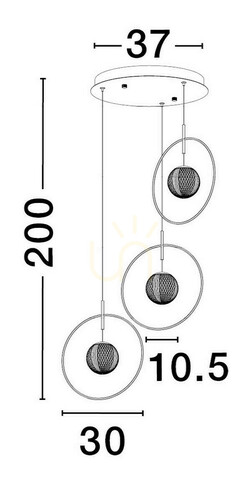 Check BACATA Pendant Lamp by Luces Exclusivas LE43202