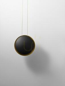 Luces Exclusivas BACA LE43230 LED pendant light, black with gold accent, 20 cm small 2