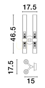 Luces Exclusivas ACUNA LE43349 black wall light 4×G9 small 1
