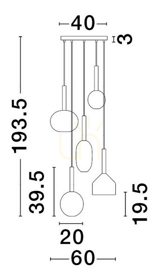Display BAJOS Luces Exclusivas Pendant Lamp LE43395 BAJOS Luces Exclusivas Pendant Lamp LE43395