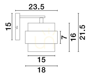 VIEJA Luces Exclusivas wall lamp LE43669 small 1