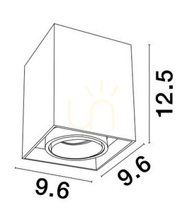 CHIVACOA Luces Exclusivas LE61640 black surface-mounted spotlight, 1×GU10 small 1