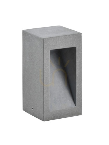 Check Luces Exclusivas ACAJETE LE73580 Concrete Bollard Light, Grey, LED 6 W 3000 K, 25 cm, IP65