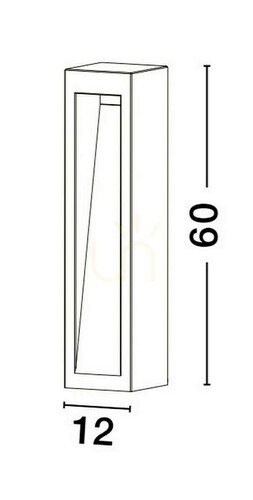 Check Luces Exclusivas Acajete LE73581 garden bollard, concrete and glass, LED 6 W 450 lm 3000 K, 60 cm, IP65