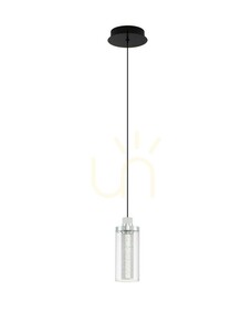 JUAN Luces Exclusivas LE44217 LED pendant light, black and silver, 9 W 3000 K small 0