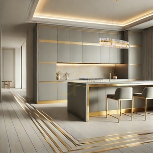 MAYO Luces Exclusivas LE44227 Pendant Light, LED 45 W, 3500 K, Gold, Ø90 cm small 4