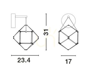 ASIS Luces Exclusivas wall lamp LE44326 2 ASIS Luces Exclusivas wall lamp LE44326 small 2