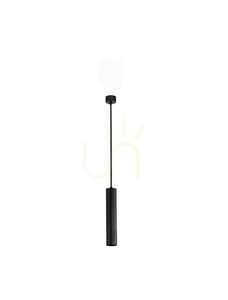 Black tube pendant light NAZCA Luces Exclusivas LE44347, GU10 small 3