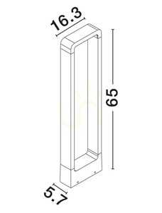 Luces Exclusivas JUJUY LE73604 Black LED Bollard Light, 65 cm, 7 W, 3000 K small 2