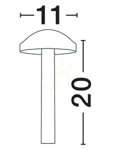 PABLO Luces Exclusivas LE73621 LED garden bollard, black, 20 cm, 3000 K small 3