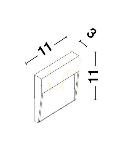 Check White LED outdoor wall light CASMA Luces Exclusivas LE73667, 3 W