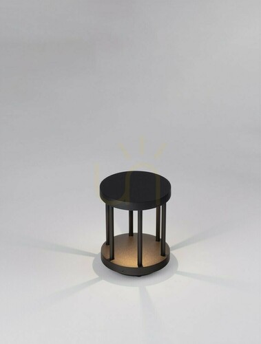Check Luces Exclusivas PATIOS LE73680 LED garden bollard, black, 20 cm, 3000 K