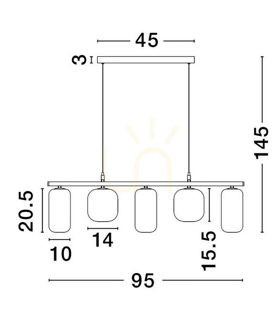 Display ANUCO Luces Exclusivas Pendant Lamp LE44612 ANUCO Luces Exclusivas Pendant Lamp LE44612