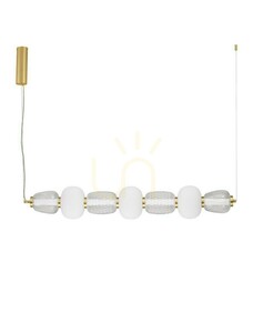 Luces Exclusivas ARROYOS LED pendant light 42 W, 7 glass elements, gold, 110 cm LE44492 small 0