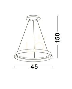 Black Luces Exclusivas BATALLAS LE44786 LED pendant 38 W 2564 lm 2700–3000 K small 3