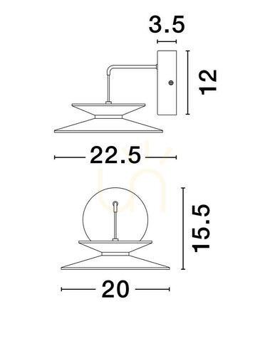 Check GUANAY wall lamp by Luces Exclusivas LE44745