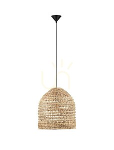 GUARDIA Pendant Light with Water Hyacinth Shade Ø42.5 cm E27 Luces Exclusivas LE44577 small 0