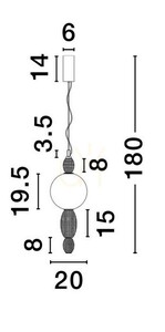 JOAQUIN Luces Exclusivas Pendant Lamp LE44546 small 3
