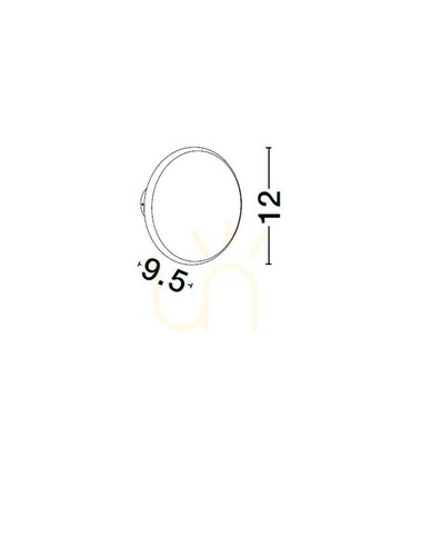 Check Luces Exclusivas REYES LE44714 Plaster Wall Light, LED 10 W 3000 K, 566 lm, White