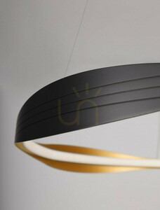 SATIPO Luces Exclusivas LED Pendant Light, Black/Gold, Ø60 cm, LE44470 small 3