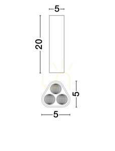 Luces Exclusivas TACHIRA Black LED Ceiling Light 6 W 3000 K LE44912 small 3
