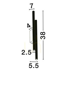 Luces Exclusivas Velasco LE44923 black LED wall lamp 15 W 38 cm small 3