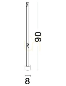 CATACAOS Luces Exclusivas LE73751 bollard light matt black LED 9 W 378 lm 3000 K IP65 90 cm small 1