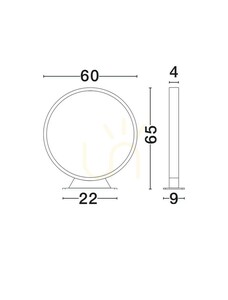 Outdoor floor lamp Luces Exclusivas VINQUESA LE75136 black LED ring 60 cm small 3