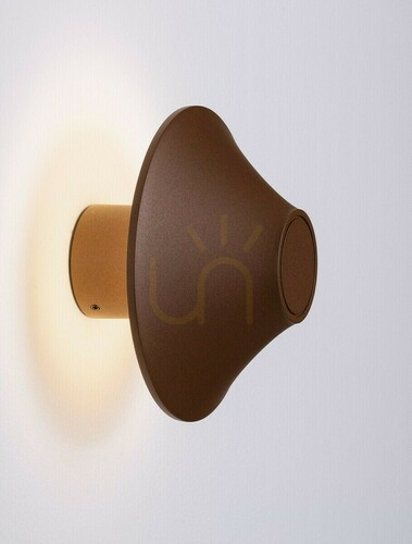 Check Luces Exclusivas QUERILO LE75187 outdoor wall light, LED 11 W, 993 lm, 3000 K, ø16 cm, corten, IP54