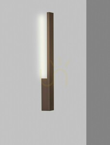 NOVIANO Luces Exclusivas LE75193 outdoor LED wall light, rust finish, 61 cm small 2