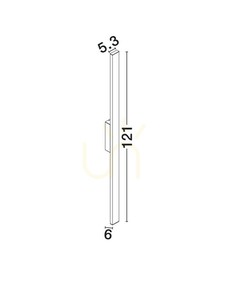 Luces Exclusivas ARDANIA LE75194 outdoor wall light, rust finish, LED 20 W, 121 cm small 3