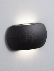Luces Exclusivas FARDANO LE75227 outdoor LED wall light, matt black, 10 W, 3000 K small 1
