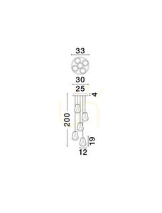 RORIZNO 5-light cluster pendant lamp Luces Exclusivas LE45114 small 2