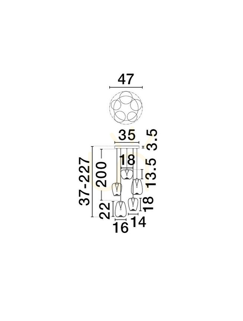 Display JAREVIA Luces Exclusivas Pendant Lamp LE45123 JAREVIA Luces Exclusivas Pendant Lamp LE45123