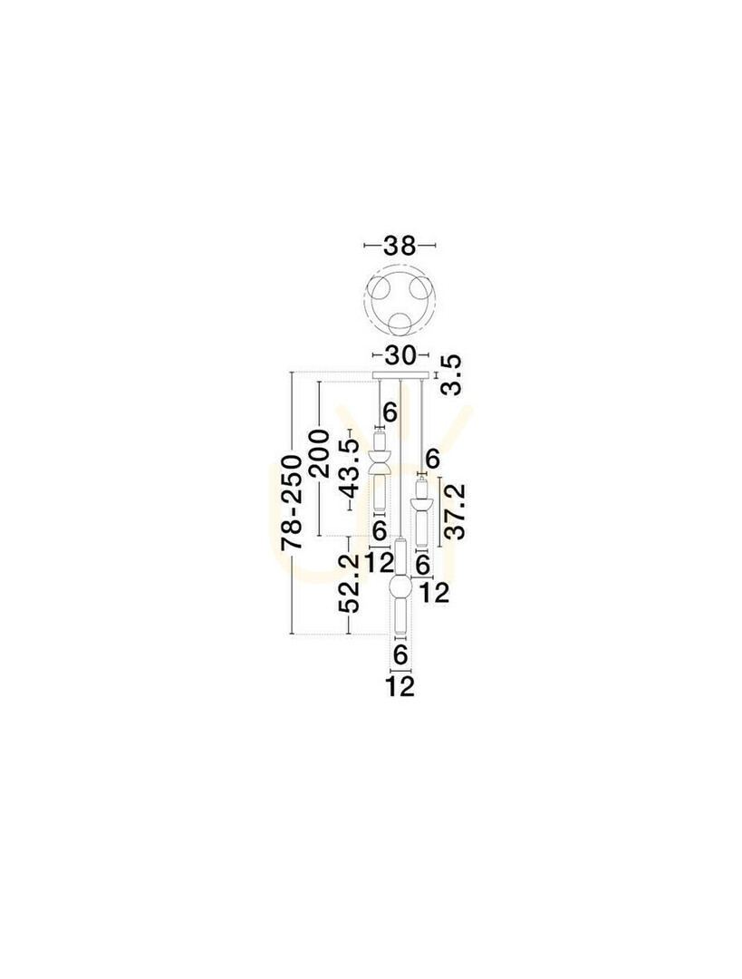 Display GLORICA Pendant Lamp by Luces Exclusivas LE45193 GLORICA Pendant Lamp by Luces Exclusivas LE45193