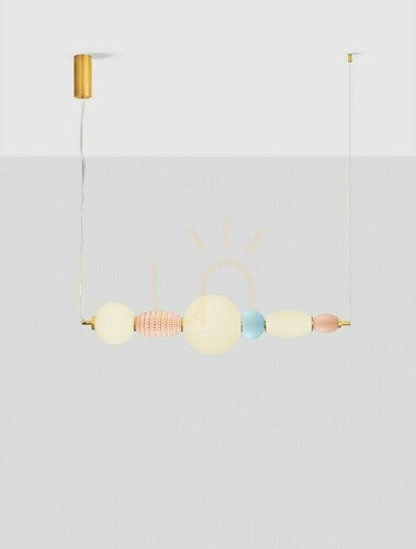 Check LAVERZO LED pendant lamp 28W 1680lm 3000K ceramic glass multicolour 89 cm LE45228 Luces Exclusivas