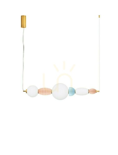 Check LAVERZO LED pendant lamp 28W 1680lm 3000K ceramic glass multicolour 89 cm LE45228 Luces Exclusivas
