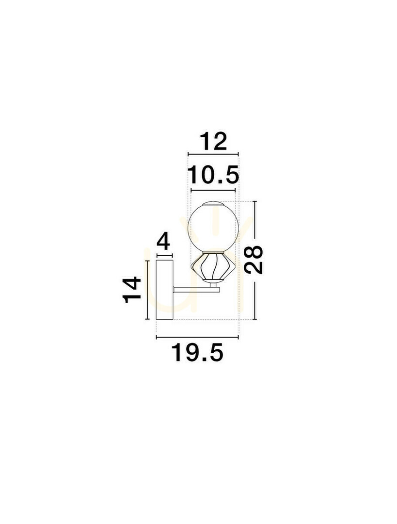 View MONRETA Luces Exclusivas wall lamp LE45234 MONRETA Luces Exclusivas wall lamp LE45234