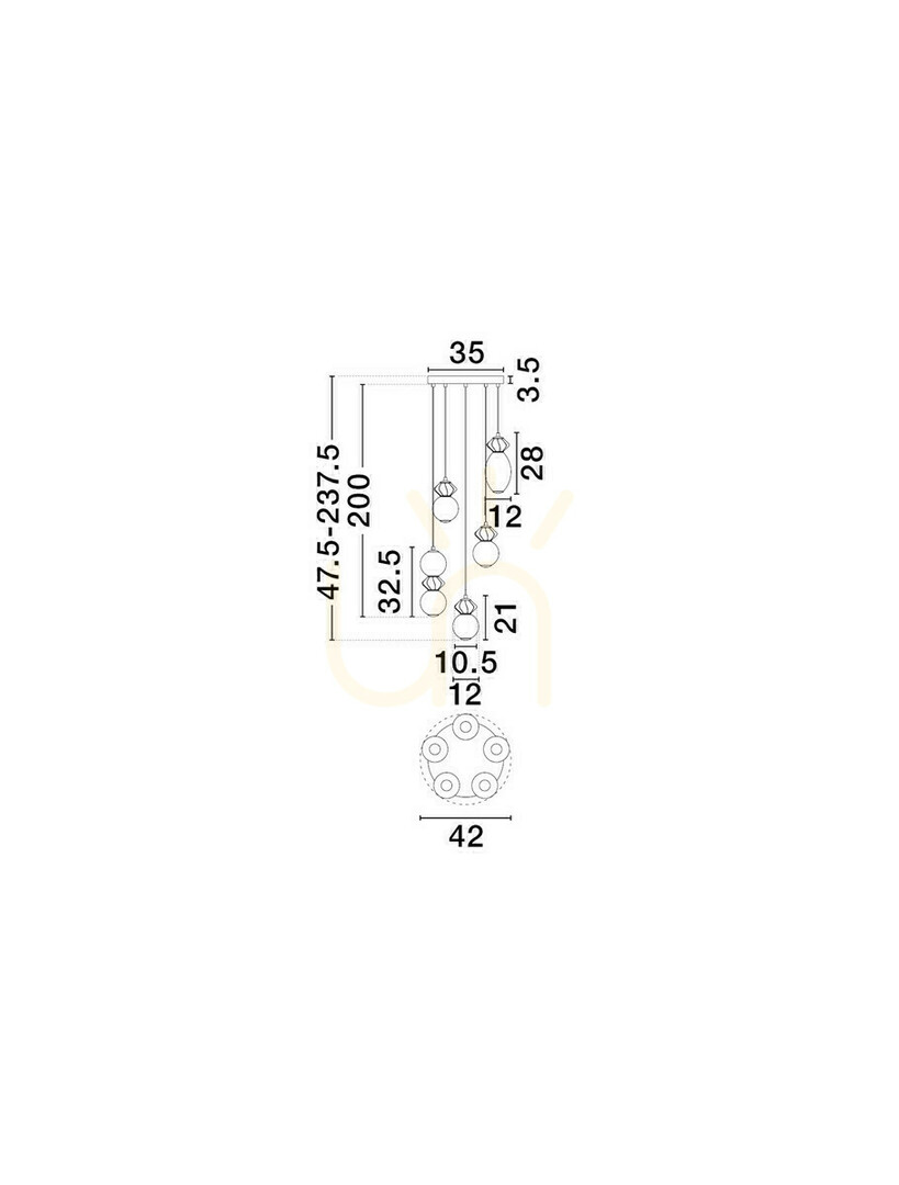 Display MONRETA Luces Exclusivas Pendant Lamp LE45236 MONRETA Luces Exclusivas Pendant Lamp LE45236
