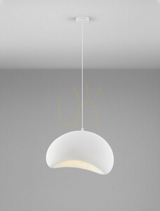 PALINZA pendant lamp, white, 50 cm, E27, Luces Exclusivas LE45317 small 1