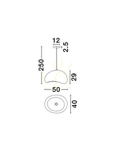 PALINZA pendant lamp, white, 50 cm, E27, Luces Exclusivas LE45317 small 3