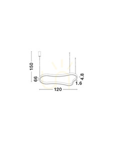 Luces Exclusivas VELBANO LE45416 White LED Pendant Light 61 W 120 cm small 3