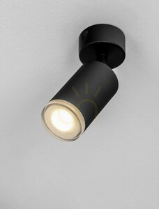 Luces Exclusivas ZENFARO LE45675 Black Ceiling Spotlight GU10 10 W small 2