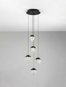 Luces Exclusivas ALCUDIA LE45755 black LED pendant light 25 W 3000 K 33 cm small 1