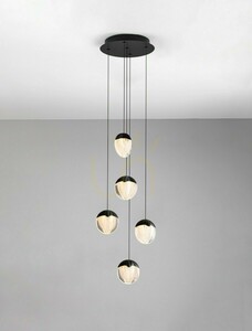 Luces Exclusivas ALCUDIA LE45755 black LED pendant light 25 W 3000 K 33 cm small 2