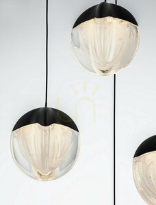 Luces Exclusivas ALCUDIA LE45755 black LED pendant light 25 W 3000 K 33 cm small 3
