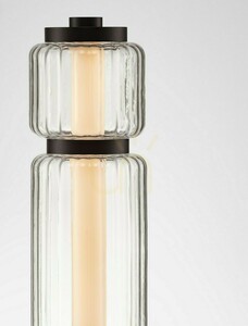 ALQUERI LED table lamp, black with fluted shade, 39 cm, Luces Exclusivas LE45809 small 4